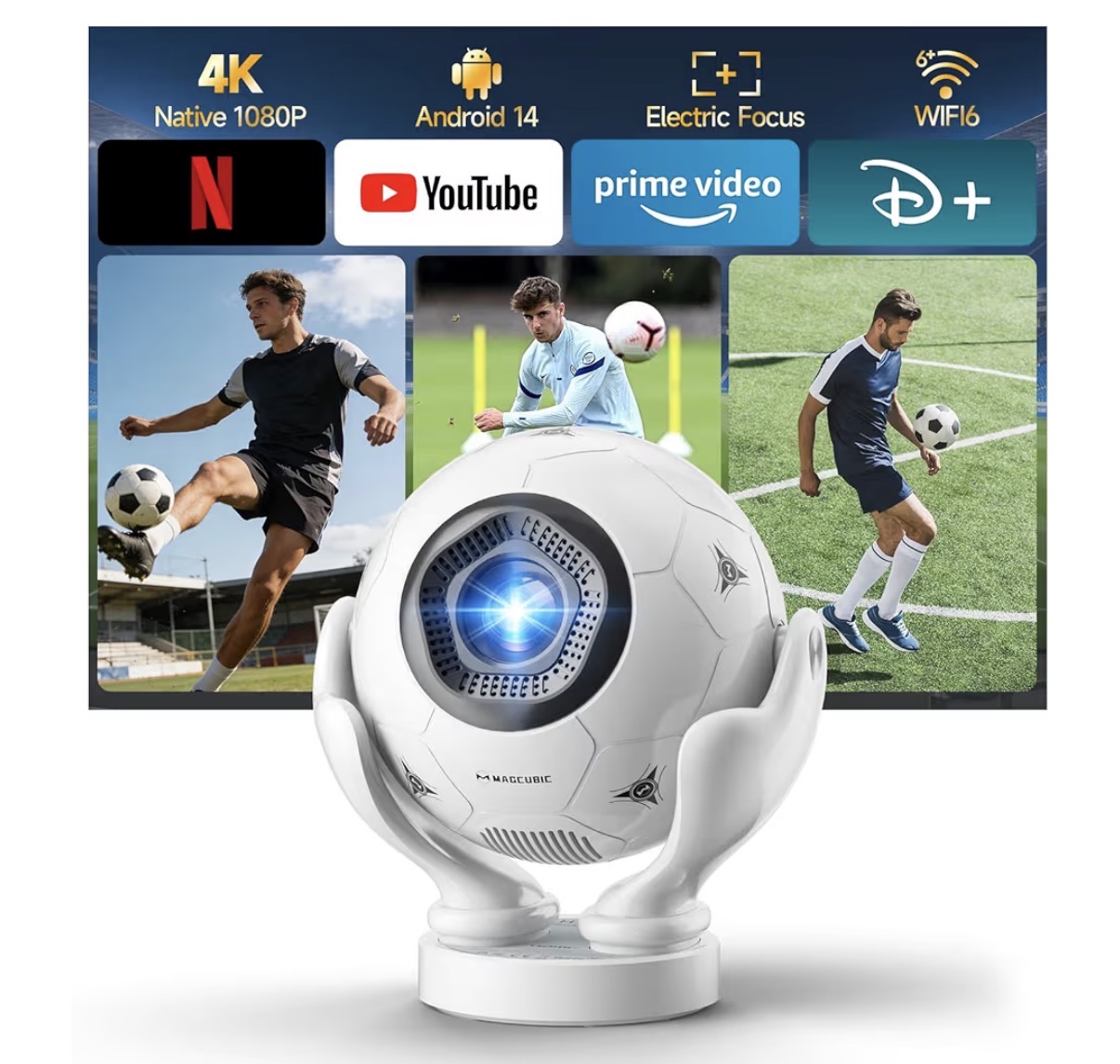 Fotbolls vm projektor | 100" duk | filmkväll, sport, tv spel, konsol, event, karaoke mm