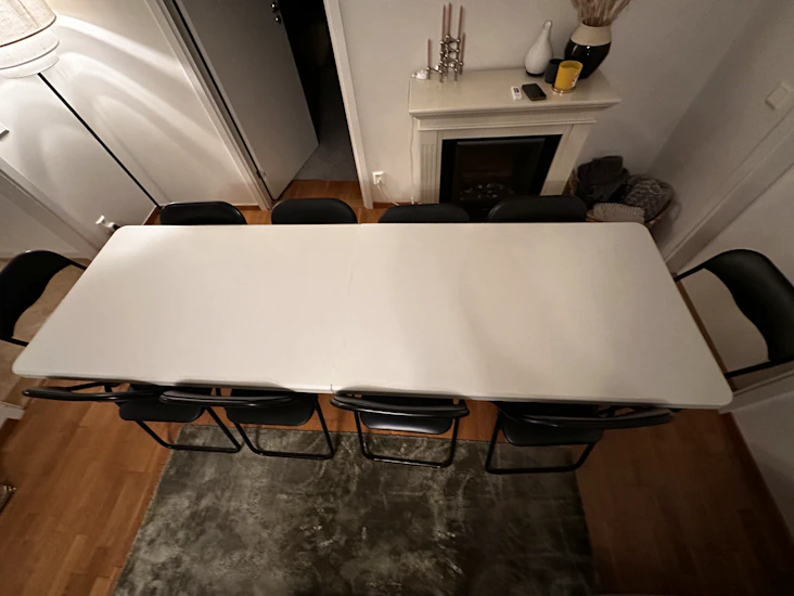 Extra stort bord 240cm och 10 stolar