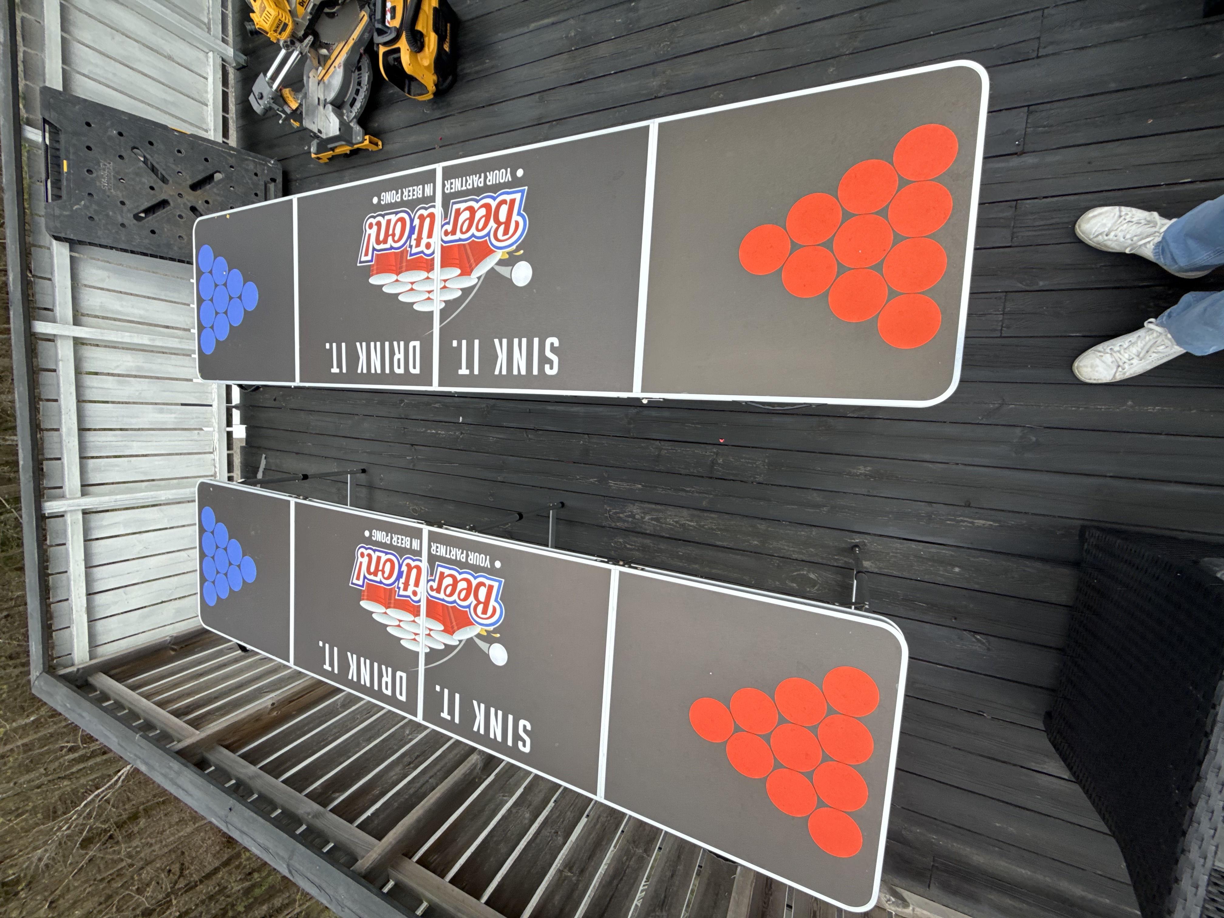 Beerpong-bord - sammenleggbart (2 stk)