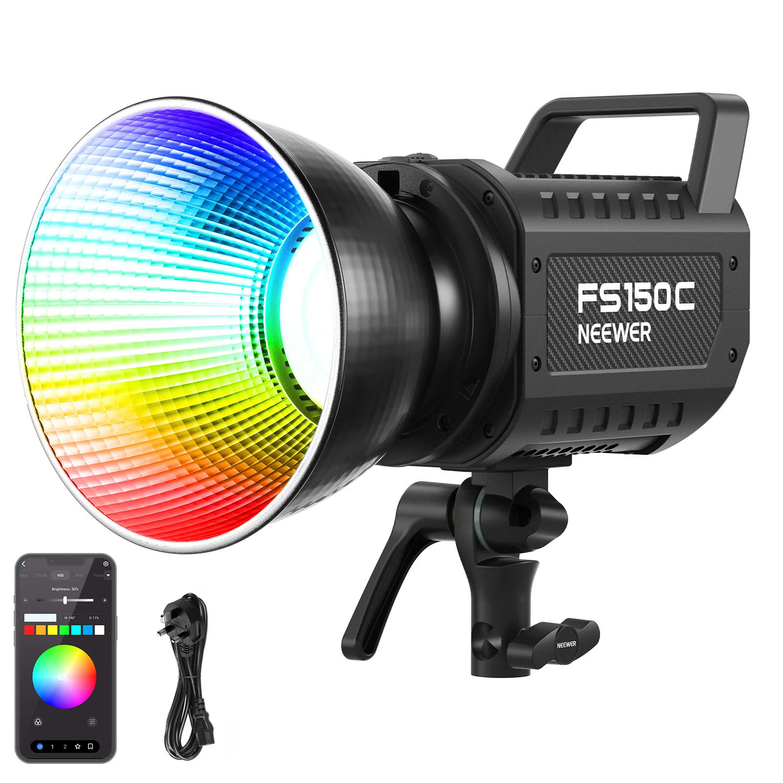 Neewer fs150c 130w rgb led video light