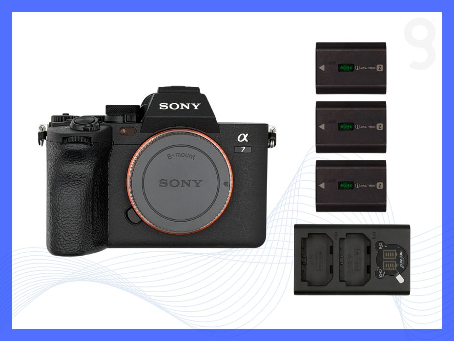 Ultra-simple pack 2 - sony a7 iv full frame camera (body only) + 3 batteries