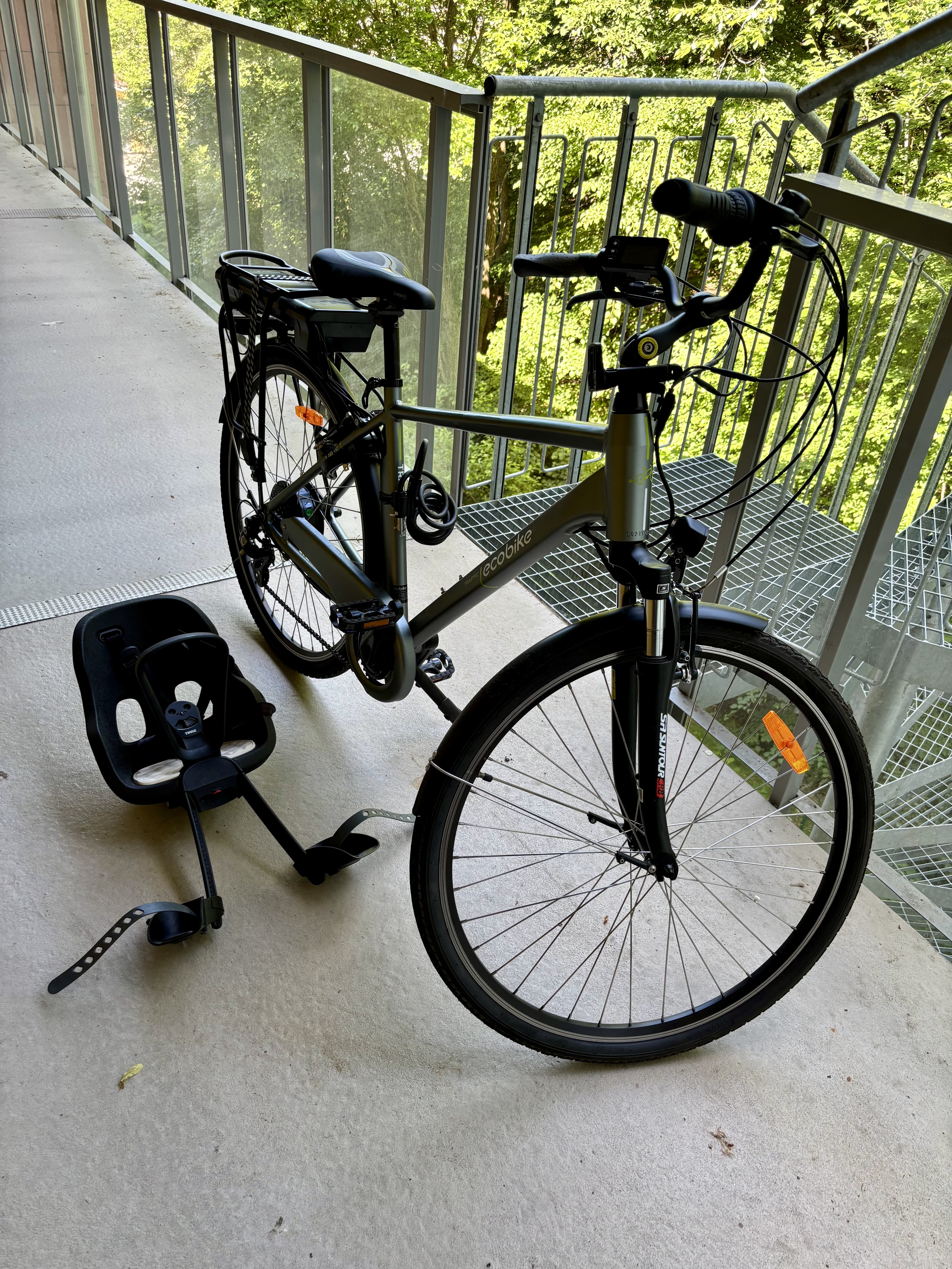 Elcykel - ecobike med barnstol 