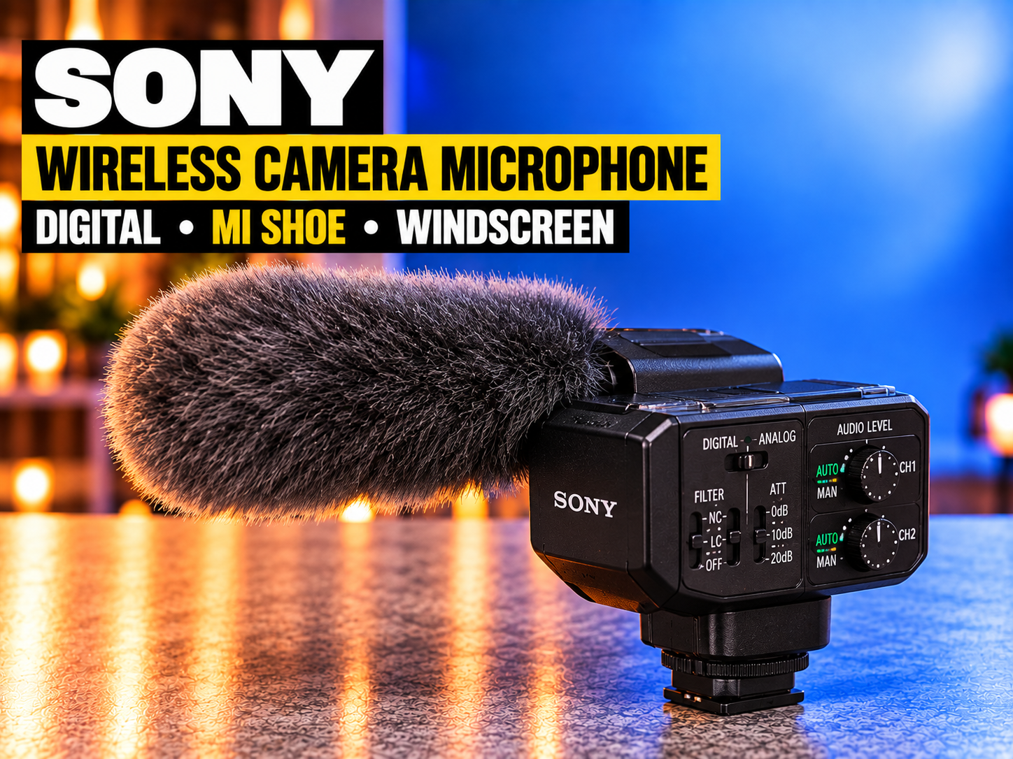 Sony digital camera microphone | multi interface shoe + windscreen
