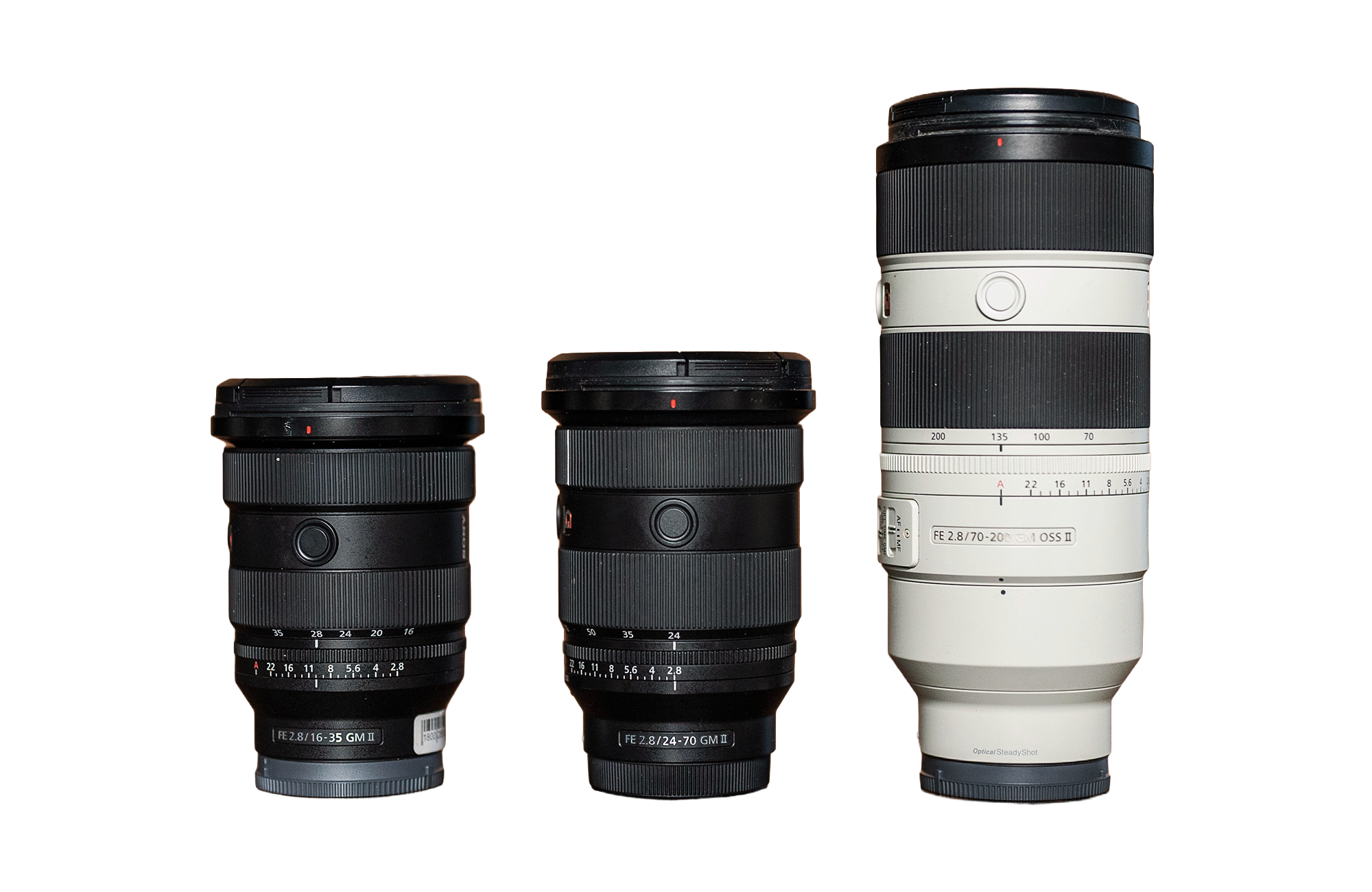 Sony gm ii holy trinity – 16-35 + 24-70 + 70-200 f/2,8