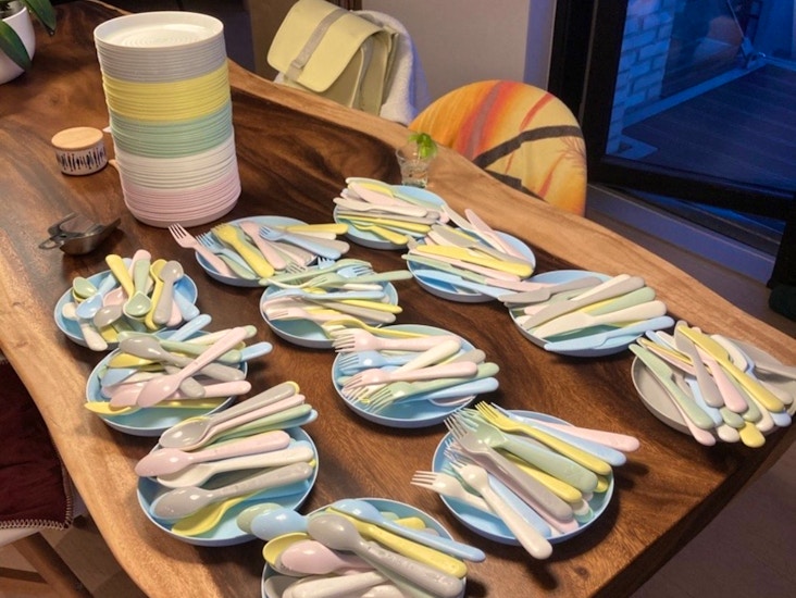 72 plastik fork/knife/spoon set