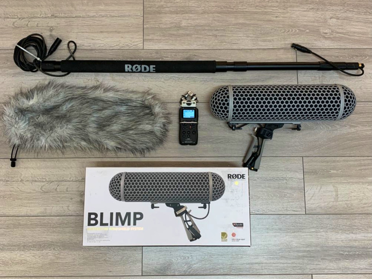 Zoom h5 + ntg3 +  boompole + blimp