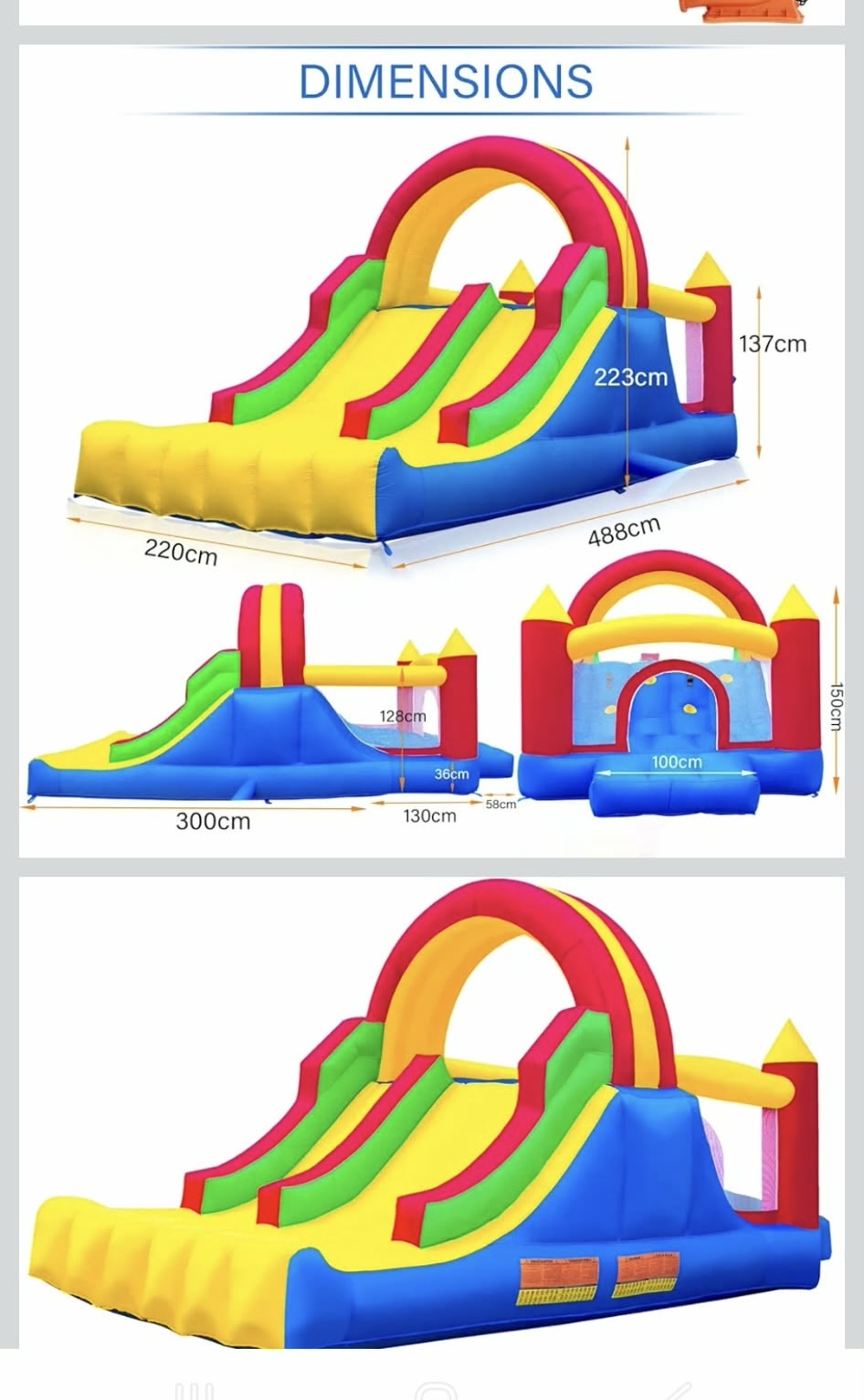 Hyr hoppborg med rutschkana – perfekt till barnkalas och fest