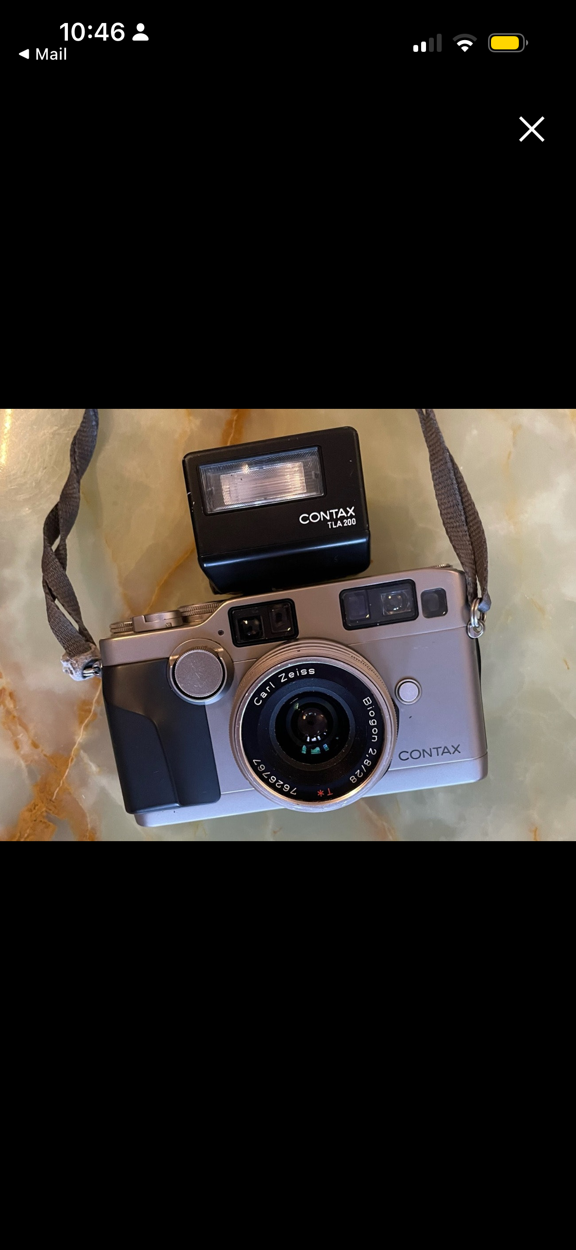 Contax g2 90mm lens and tla 200 flash with batteries