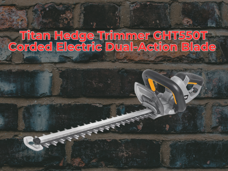 Titan hedge trimmer ght550t corded electric dual-action blade  