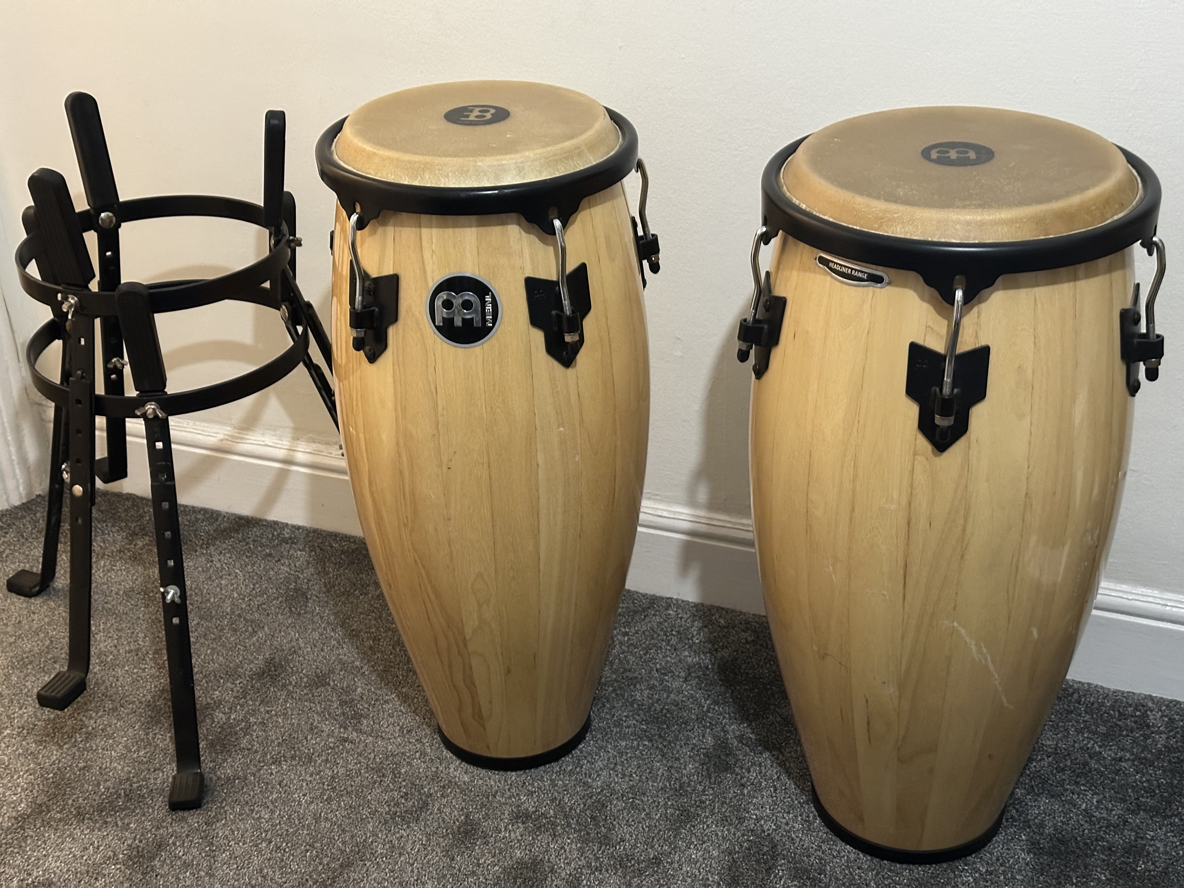 Meinl headliner range 10” & 11” conga pair + 2 basket stands