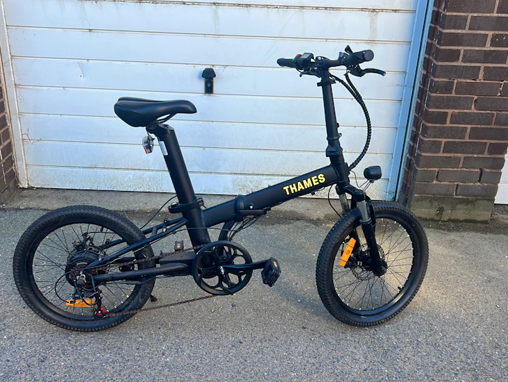 Electric bike folding - thames bike + lock