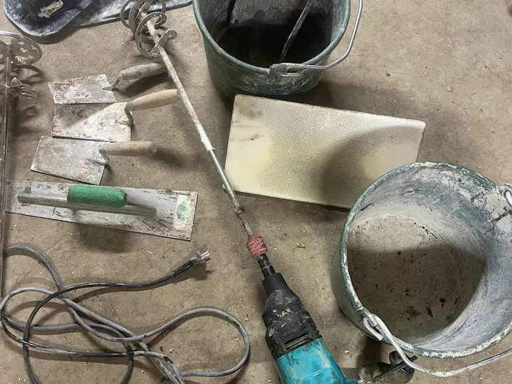 Betongvisp med tillbehör