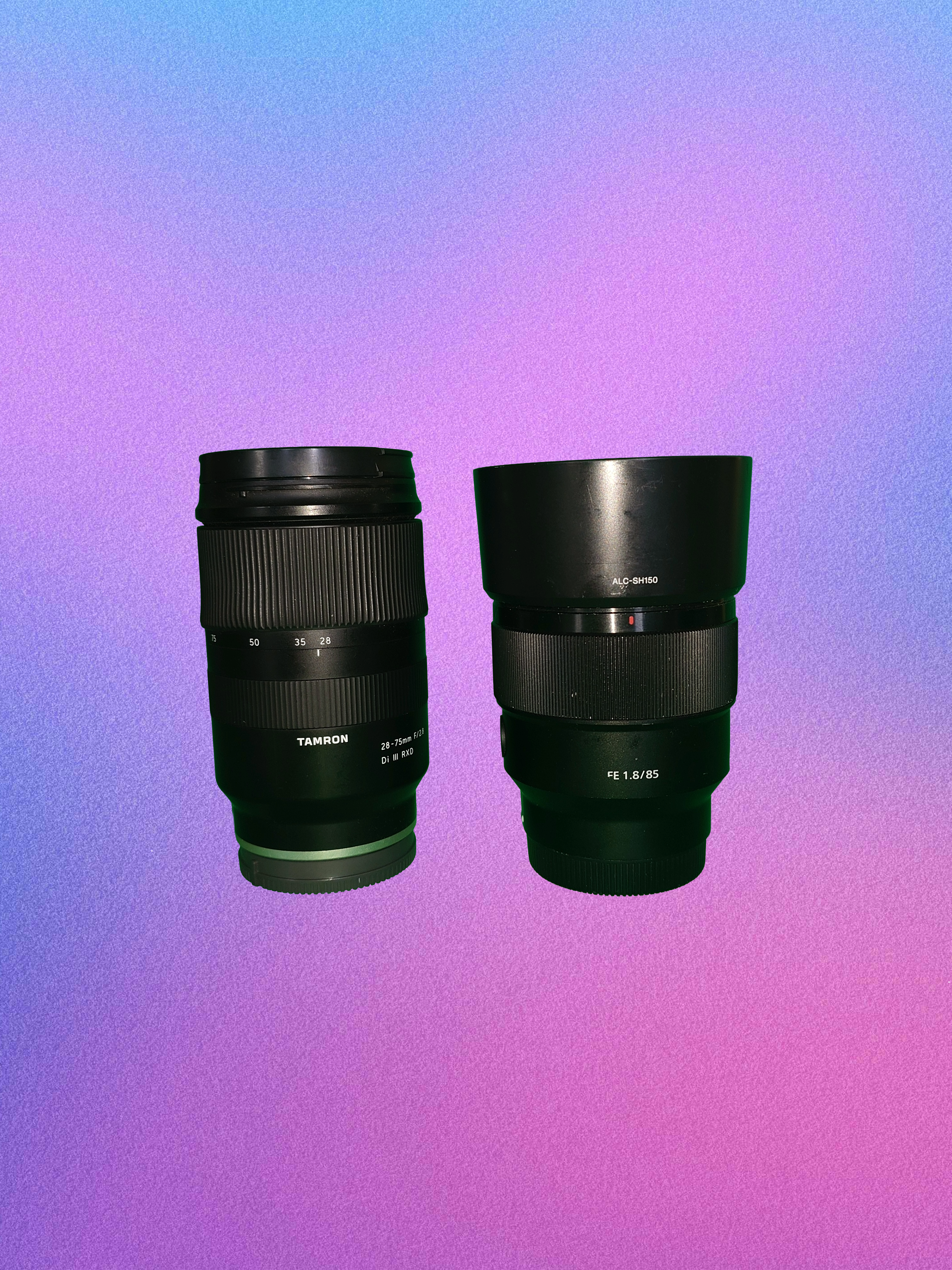 Sony & tamron lens combo – 85mm prime + 28–75mm f/2.8 zoom for mirrorless cameras