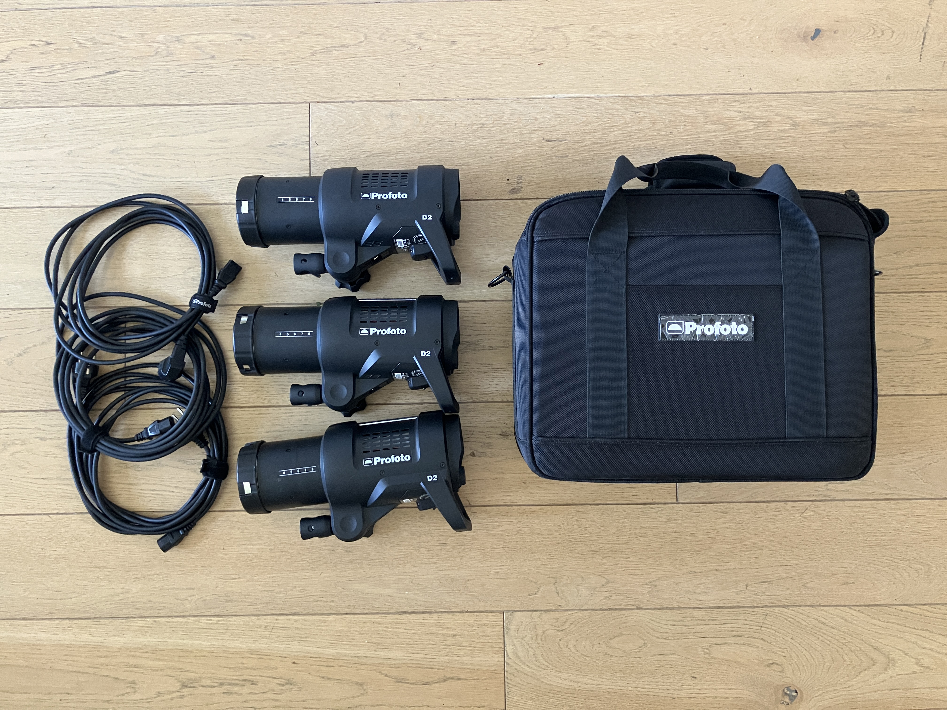 Profoto d2 pakke - 2 x d2 1000 airttl, 1 x d2 500 airttl
