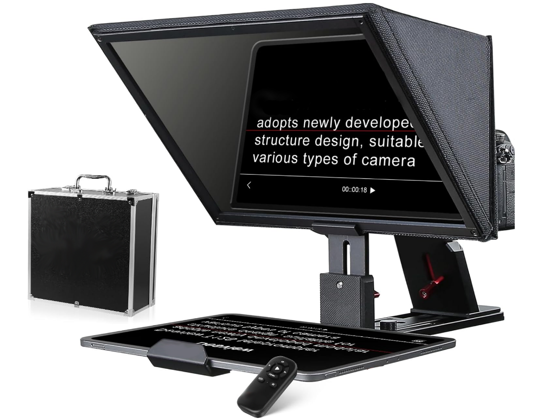 Teleprompter/ autocue for up to 12.9" tablet