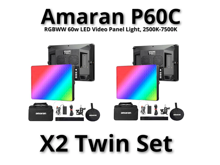 Amaran p60c rgbww led light kit x2