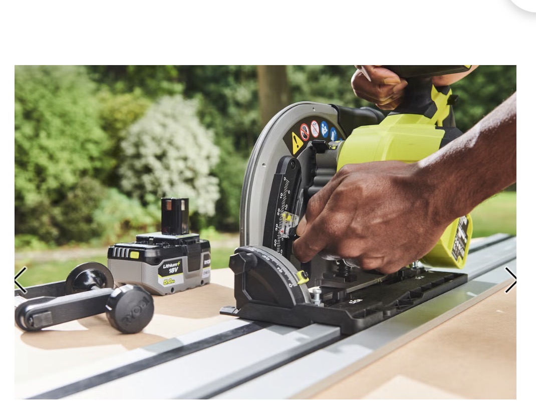 Ryobi dykksag med skinner 