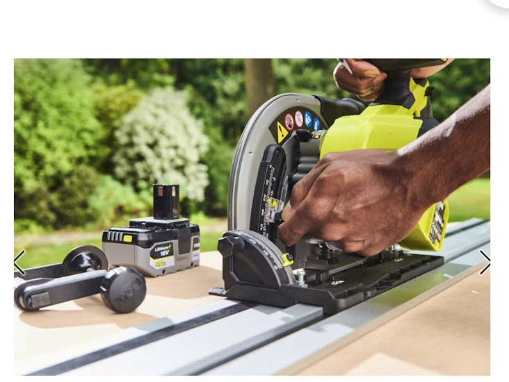 Ryobi dykksag med skinner