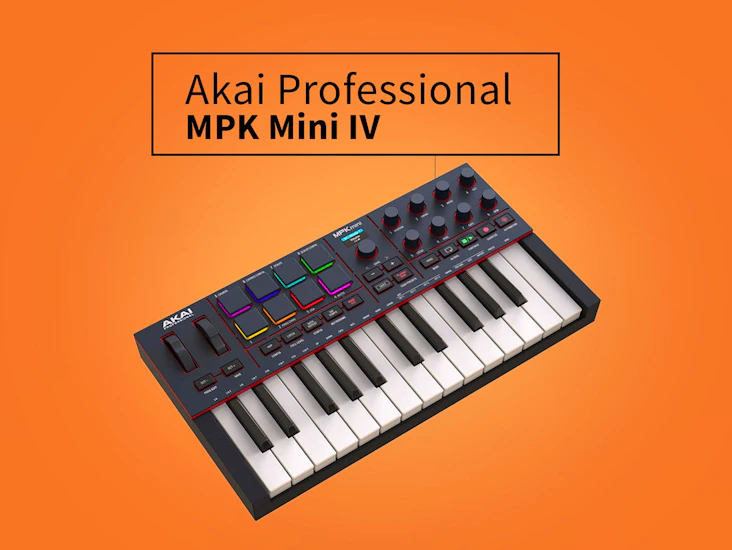 Akai professional mpk mini iv midi controller keyboard