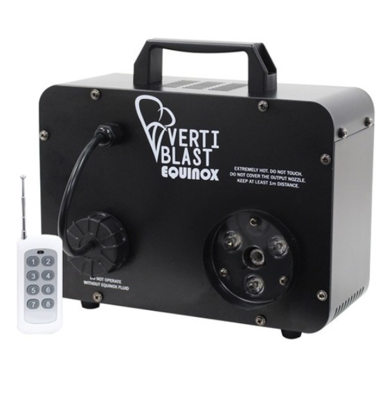 2 x equinox verti blast røykmaskin