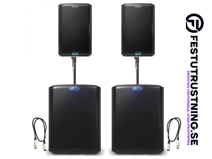 🔊 10 000w pa-system – för fest & event (upp till 200 pers)