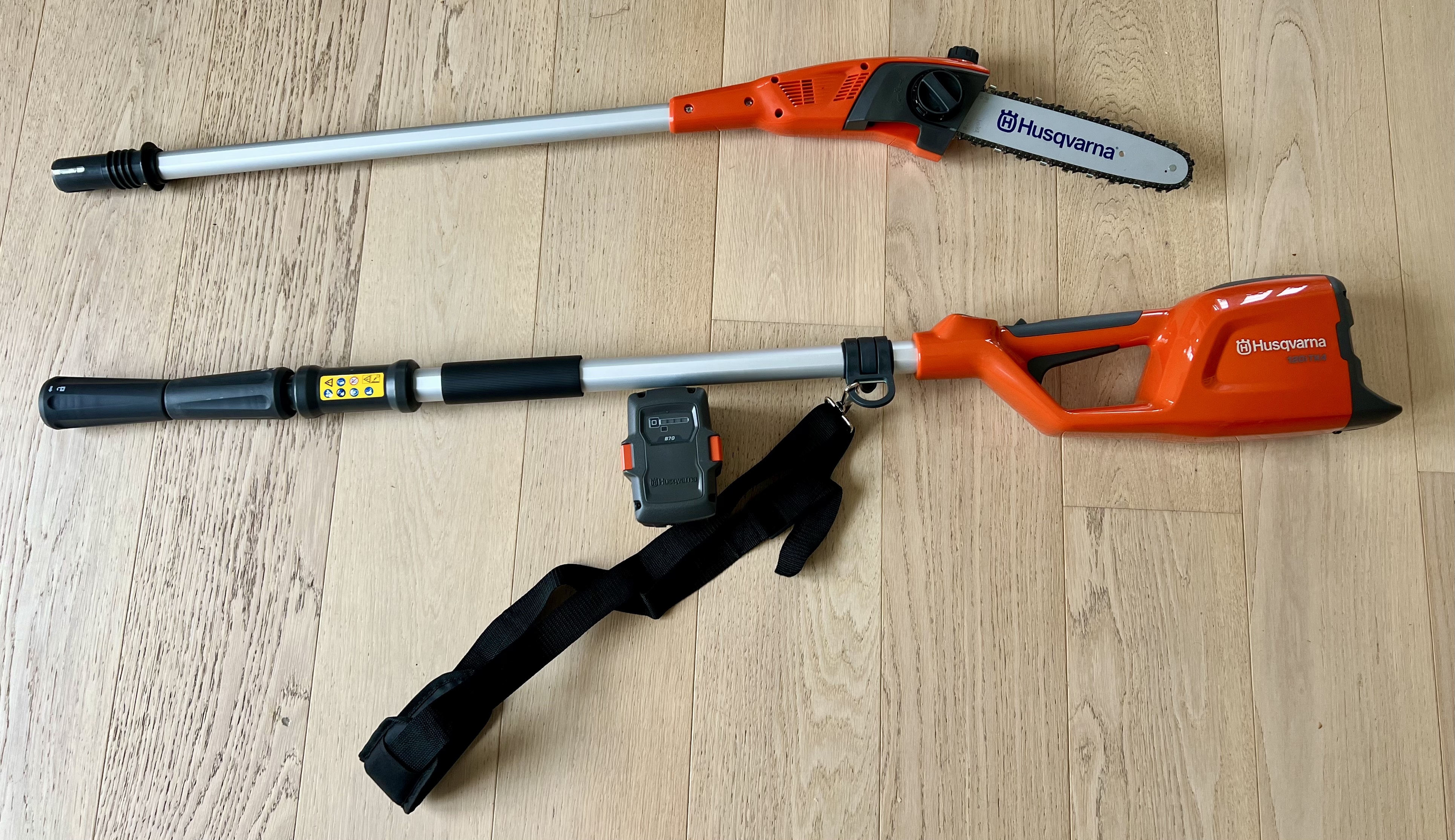 Husqvarna stångsåg batteri – motorsåg för grenar (utan stege)