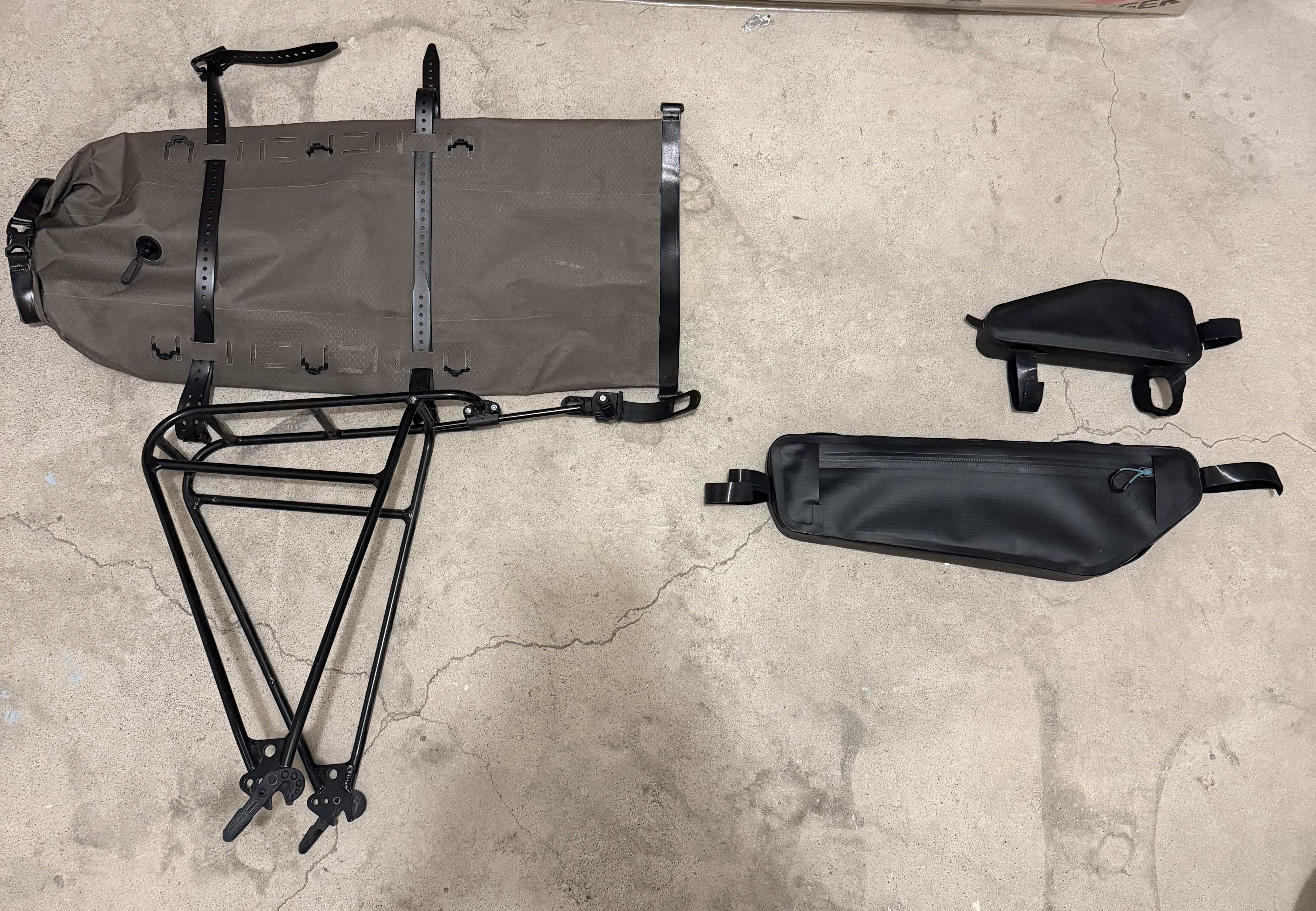 Komplett ortlieb bikepacking-rigg - sykkelvesker - rammebagg