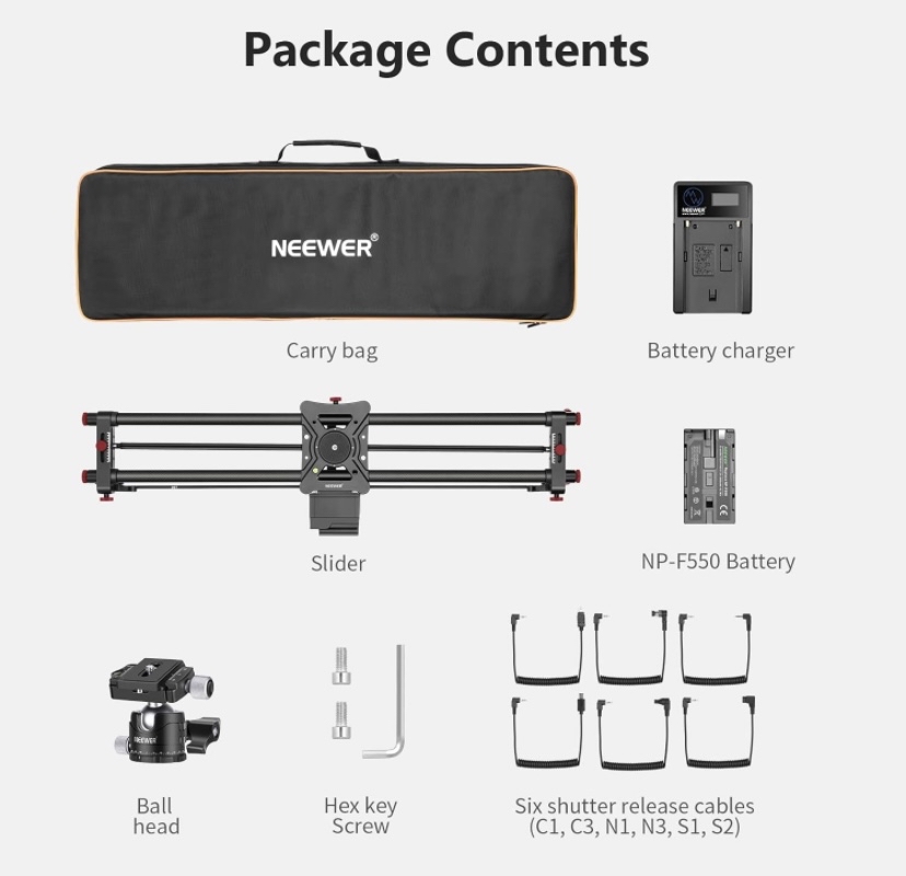Neewer 80cm motorized camera slider