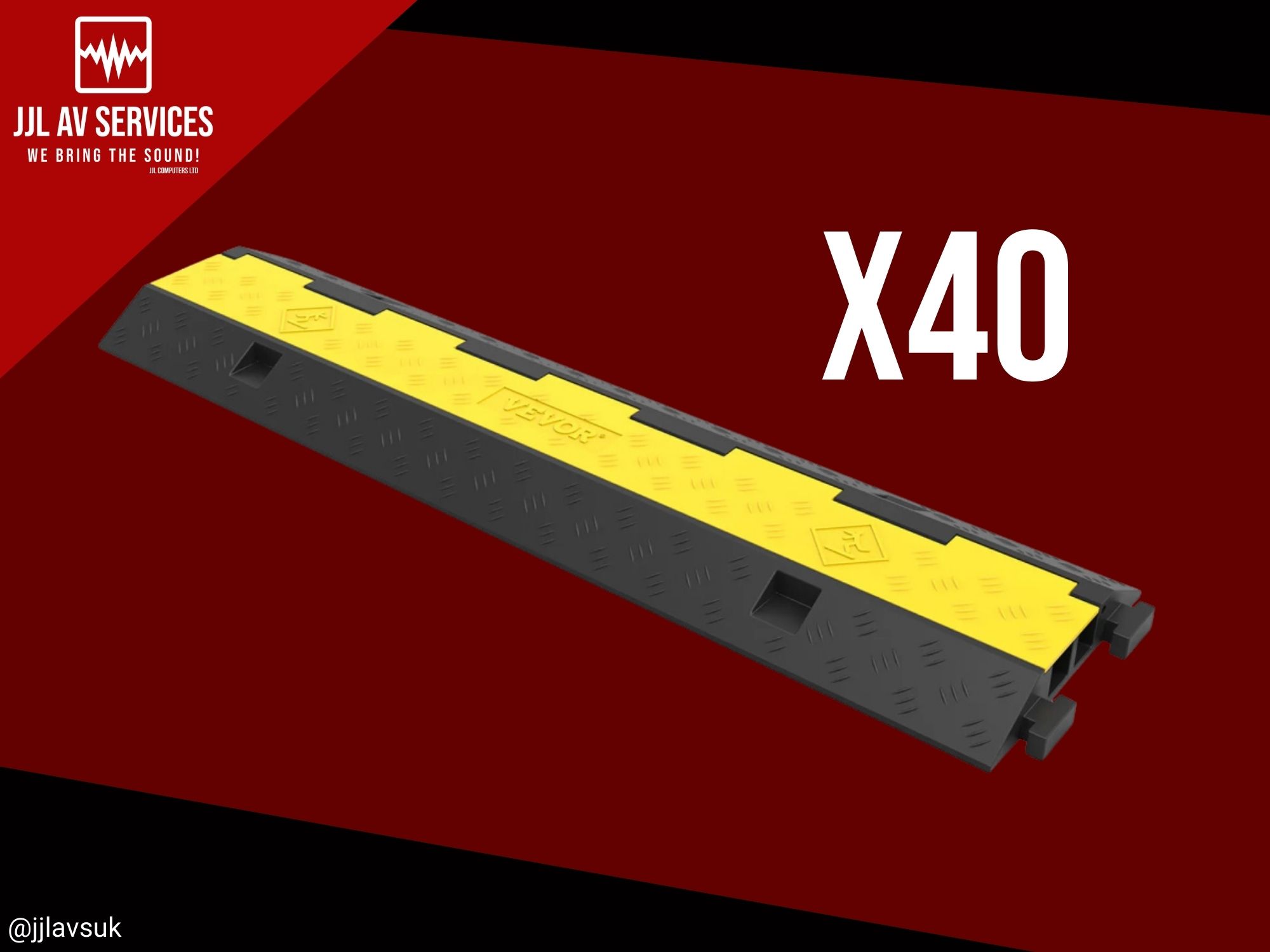 40x 2 channel heavy duty cable ramp 1m4