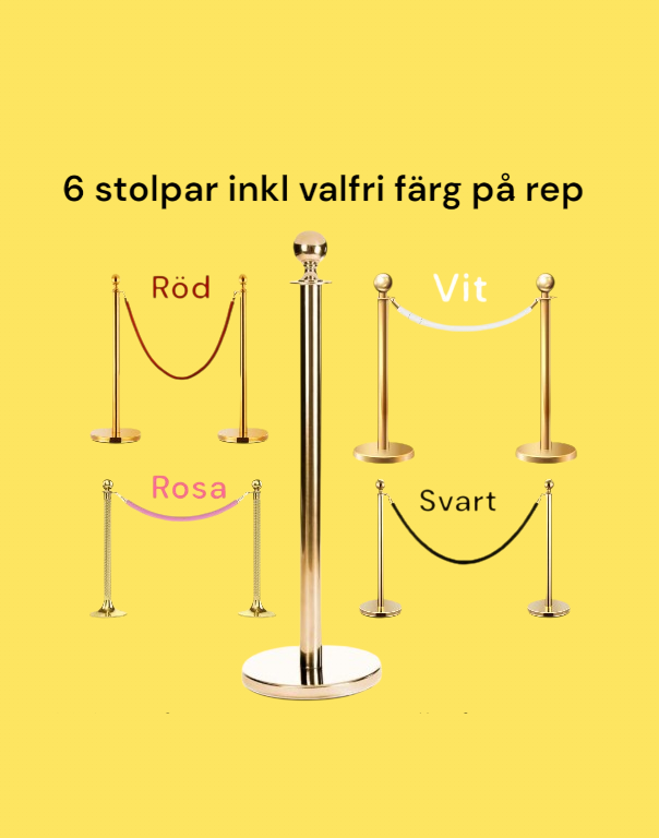 6 stycken entrestolpar till festen ( dygnshyra )