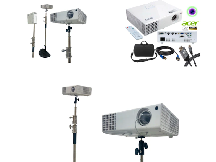 Projector acer full hd 1080p 3000 lumens telescopic stand c overhead event party film screen