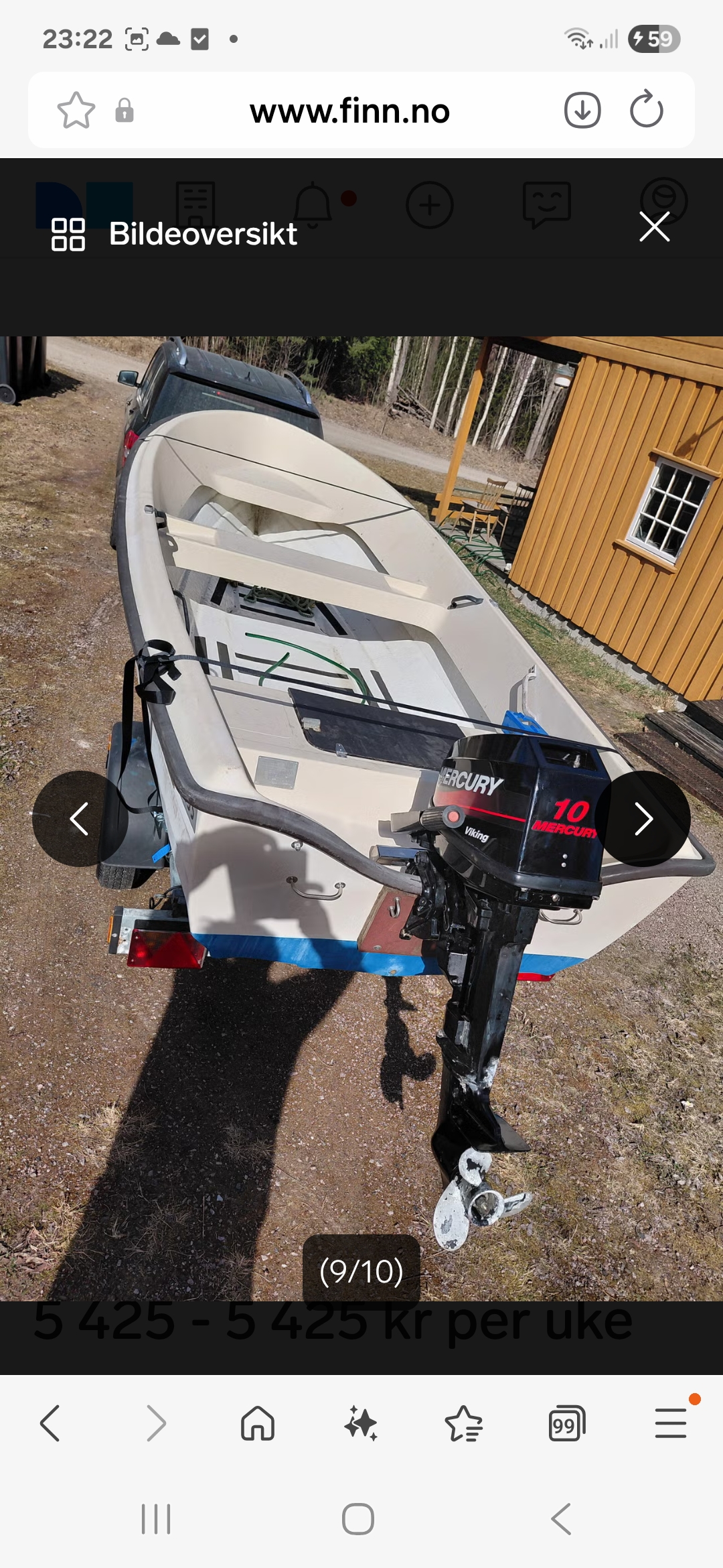 Båt til leie med henger og motor