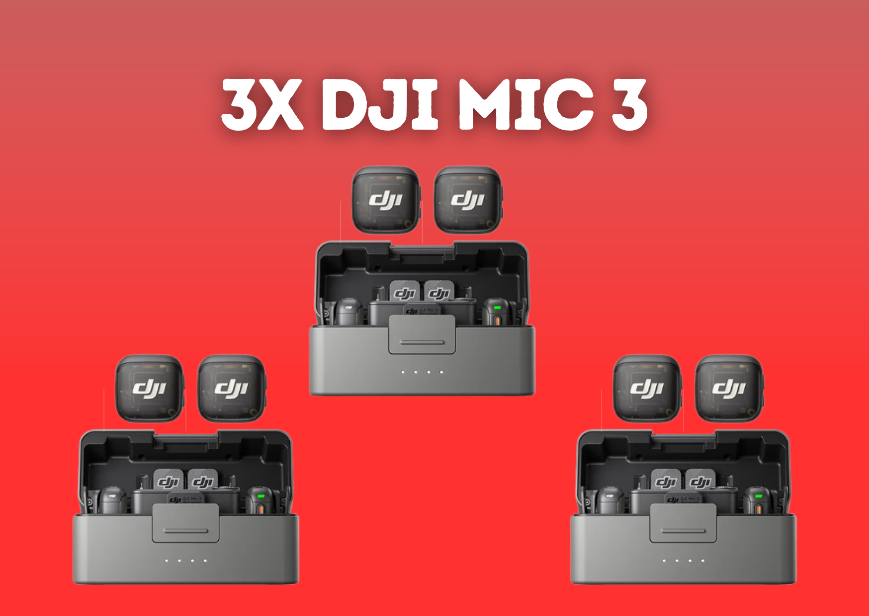3x dji mic 3 (4 tx + 1 rx + charging case)