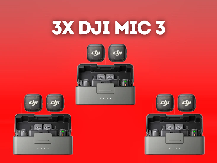 3x dji mic 3 (4 tx + 1 rx + charging case)