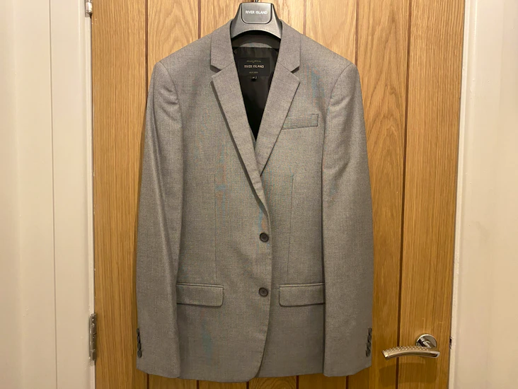 3 piece suit (40r jacket / 34r trousers) - light grey