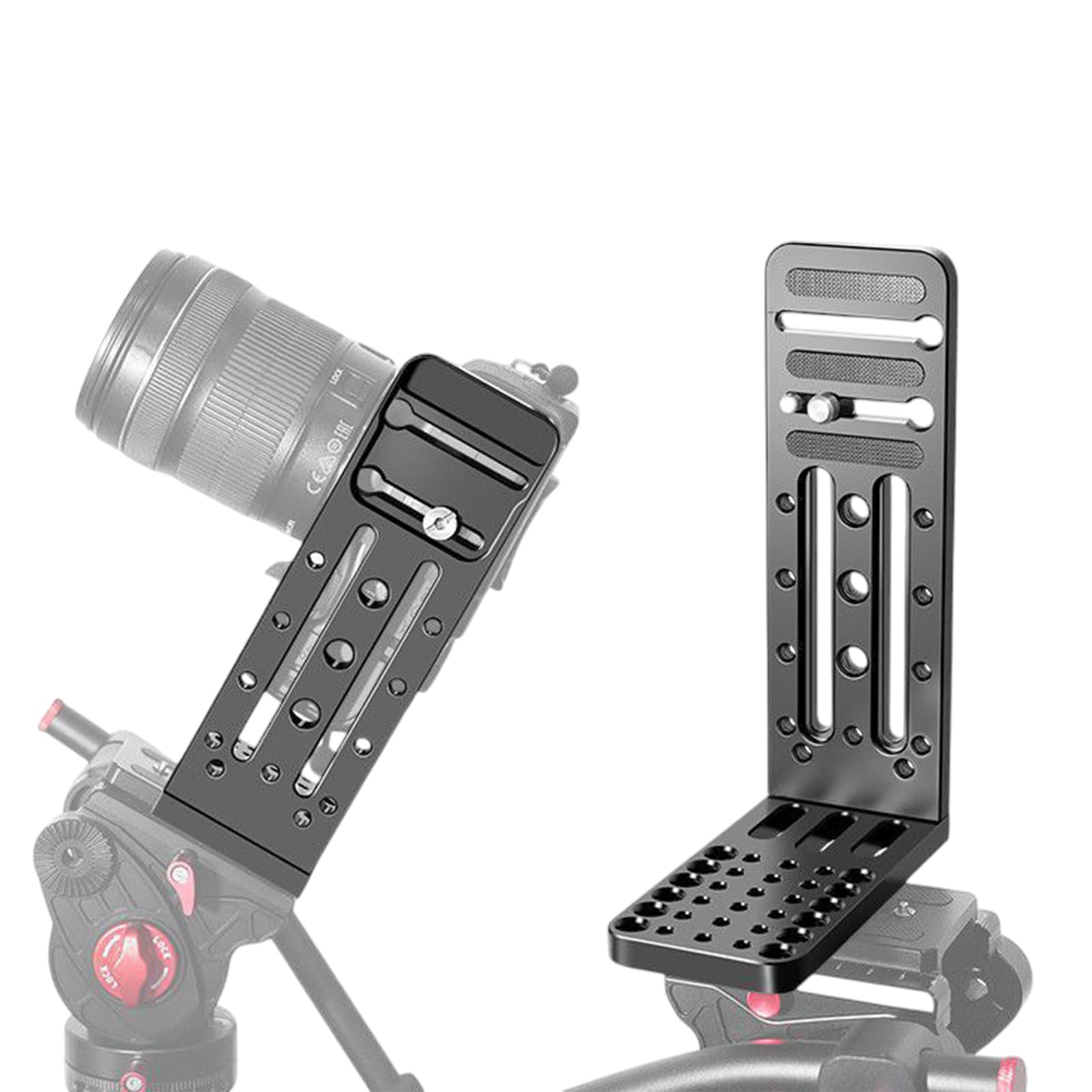 Horizontal to vertical camera l bracket mount