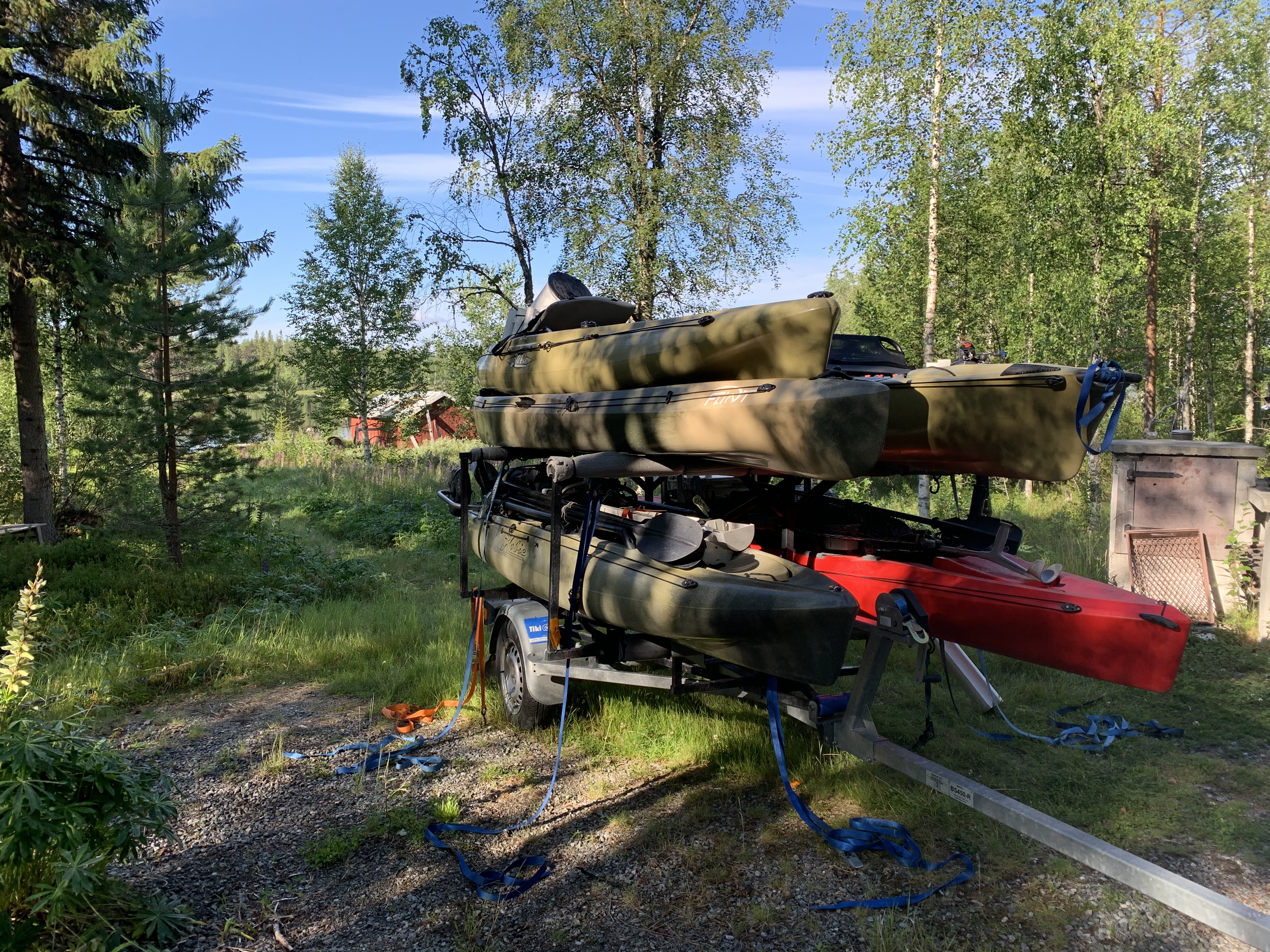 Uthyrning av kajaksläp för 4 kajaker