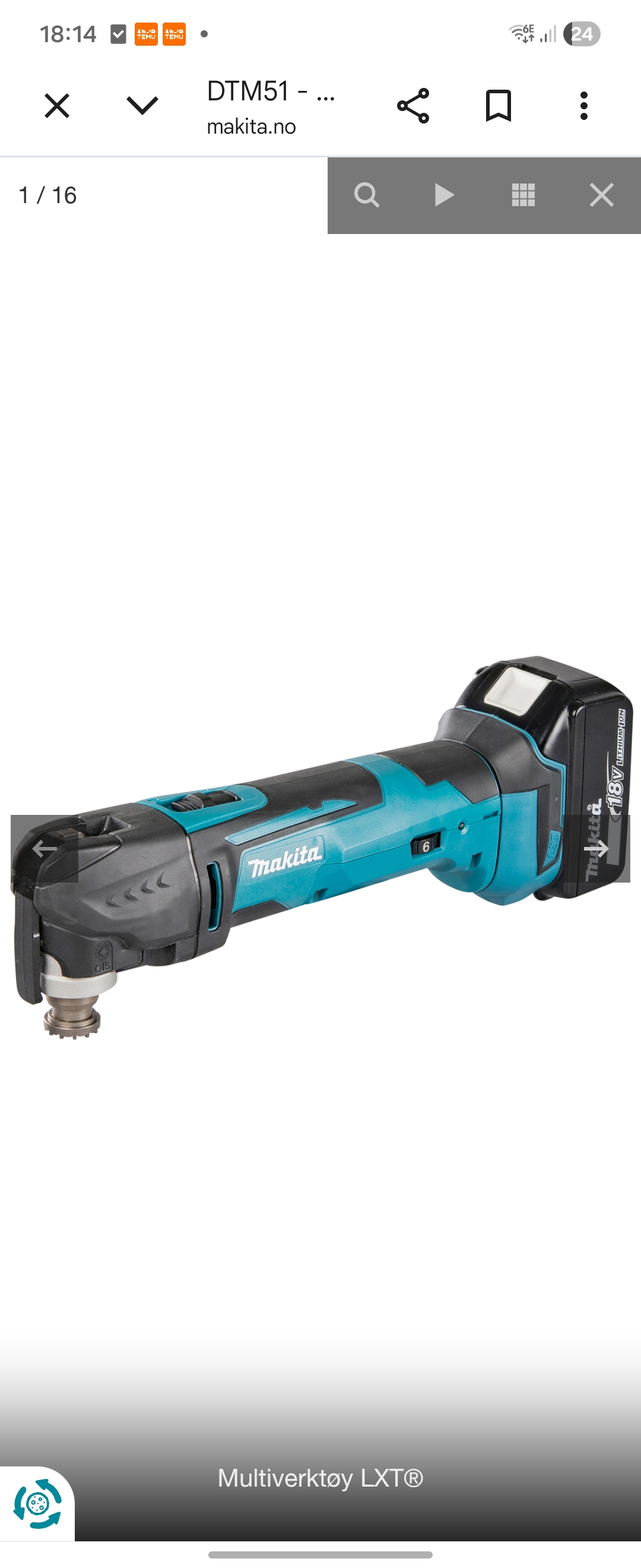 Multiverktøy makita dtm51