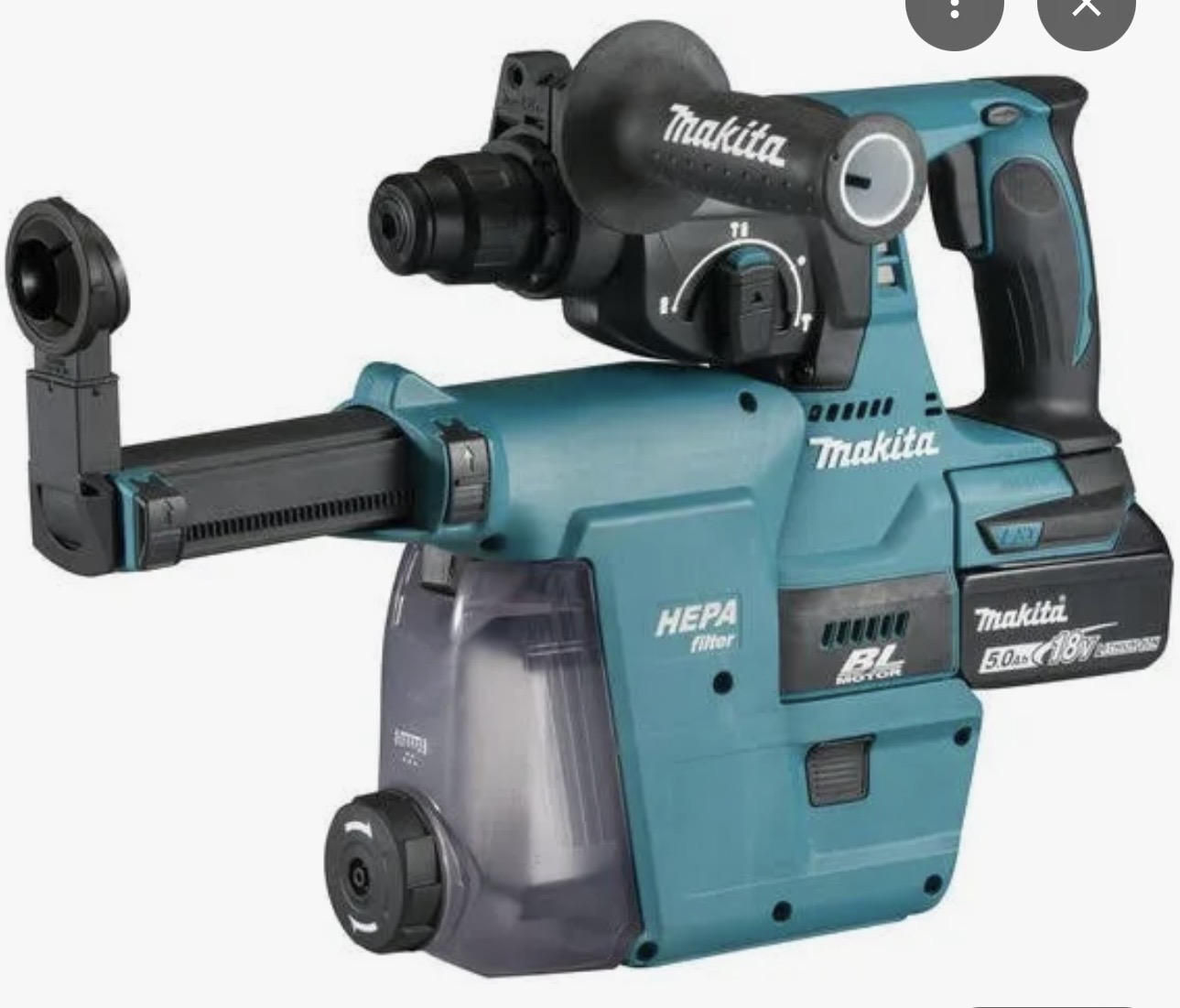 Makita borhammer med støvsuger