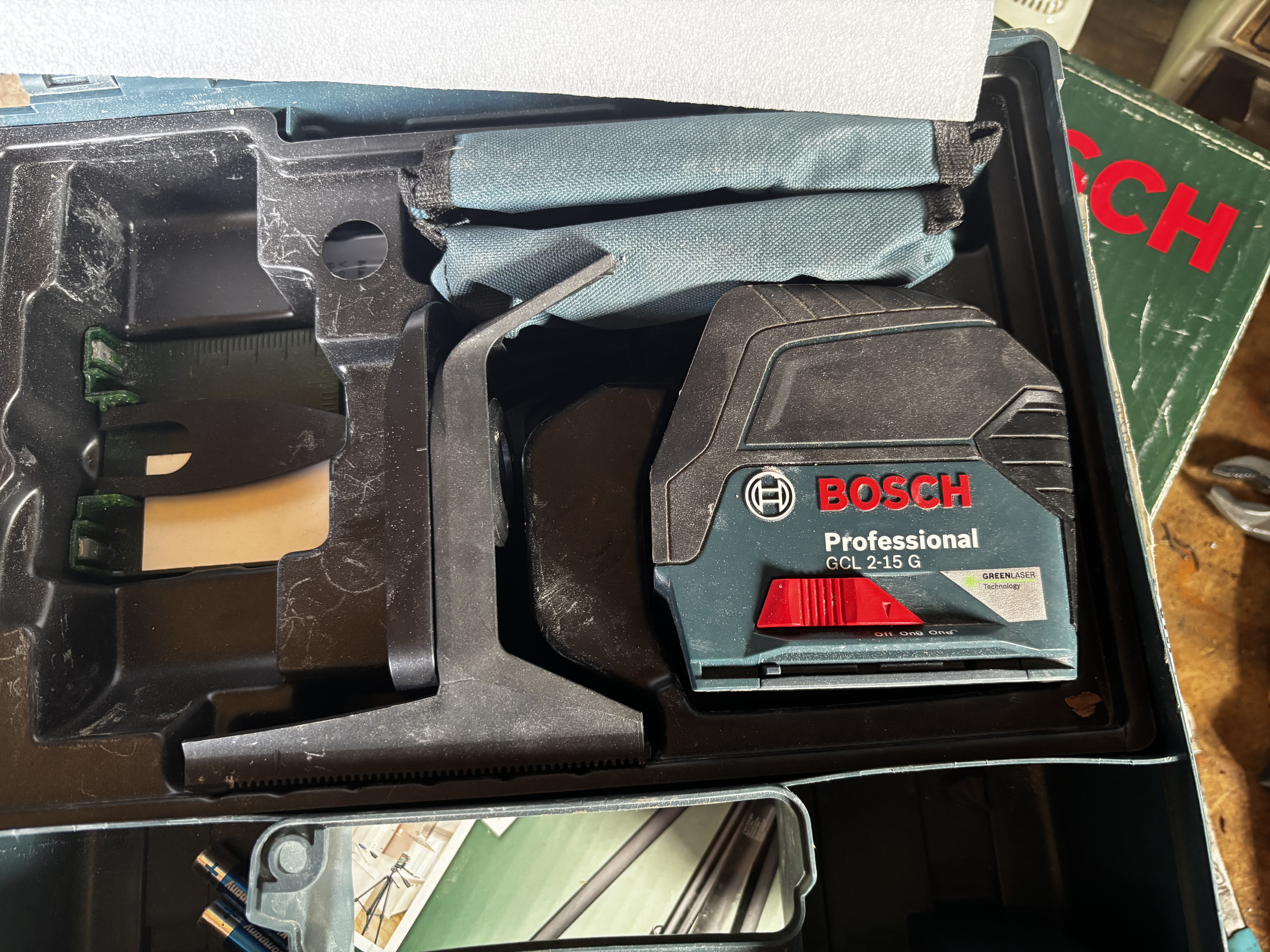 Bosch gcl 2-15 g. grön krysslaser 