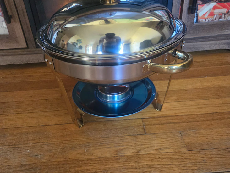 Elegant 4-pack 5qt gold chafing dish set – perfect for catering, weddings & events!