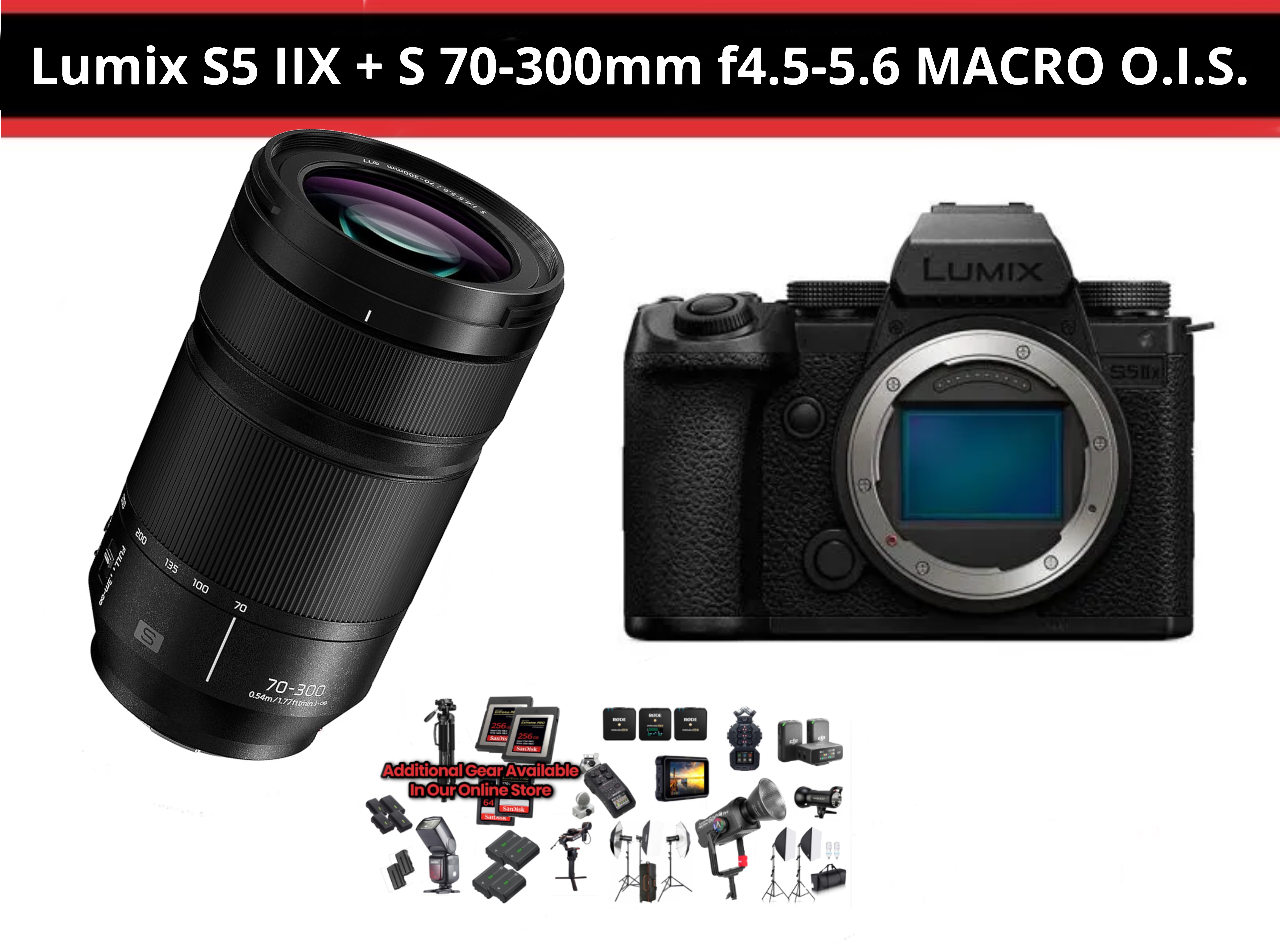 Lumix s5iix + s 70-300mm f4.5-5.6 macro o.i.s. ( s5 iix )