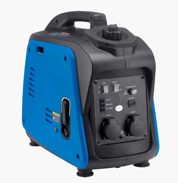 Portabelt elverk med 4-takts motor och snörstart, 230v/7,39a