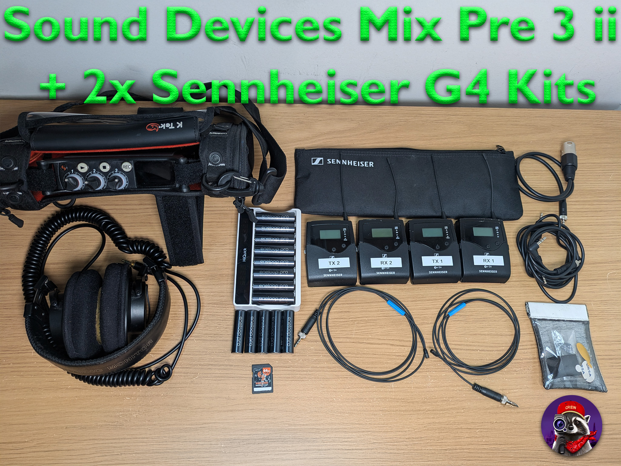 Sound devices mix pre 3 ii + 2 x sennheiser g4 kits (best package!!!)