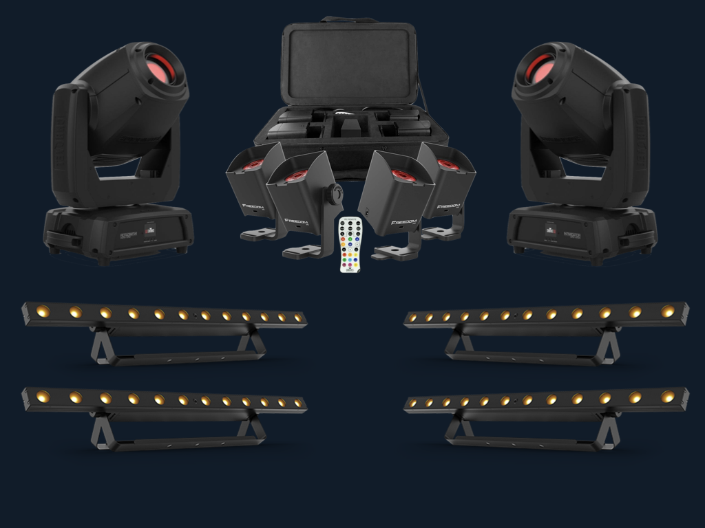 Pro event lighting bundle – full setup with moving heads (22 lights total)