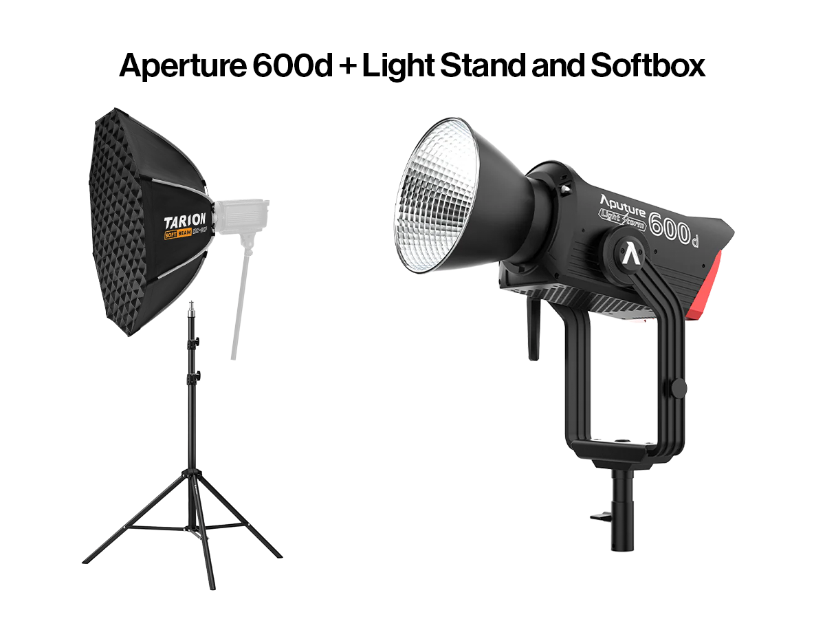 Aperture 600d + light stand and softbox