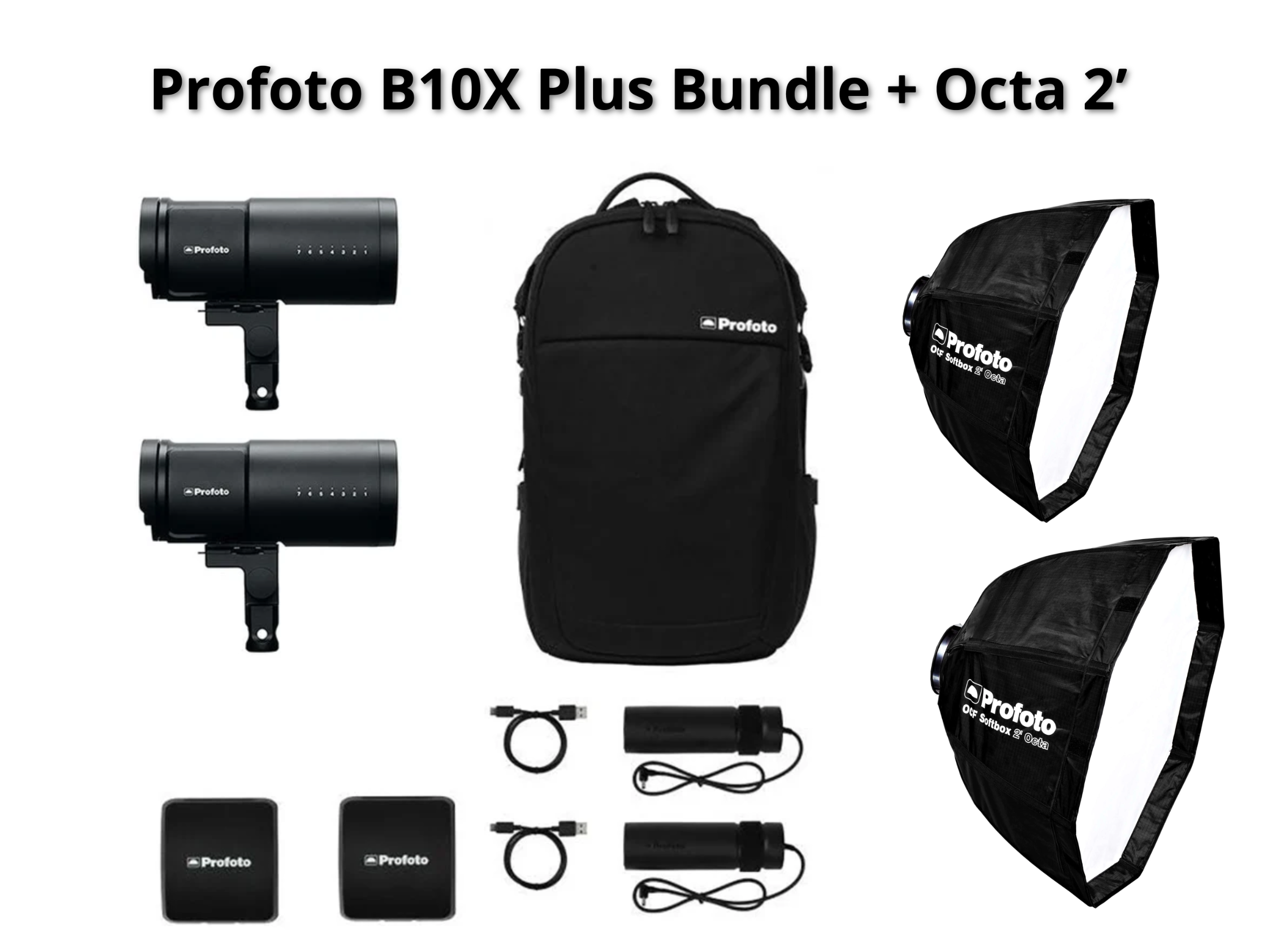 Profoto b10x plus + x2 oct 2'