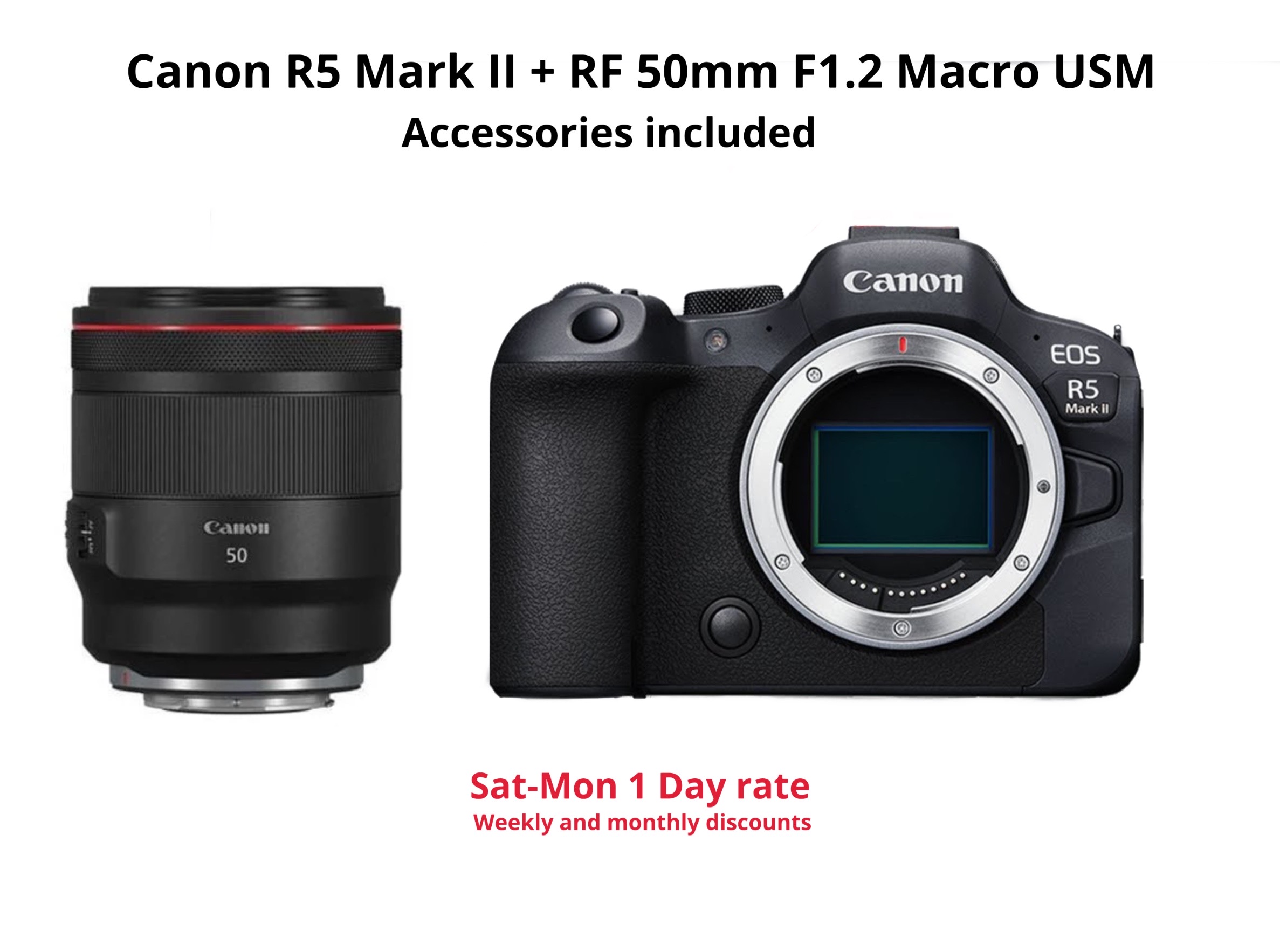 Canon r5 mark ii + rf 50mm f1.2 