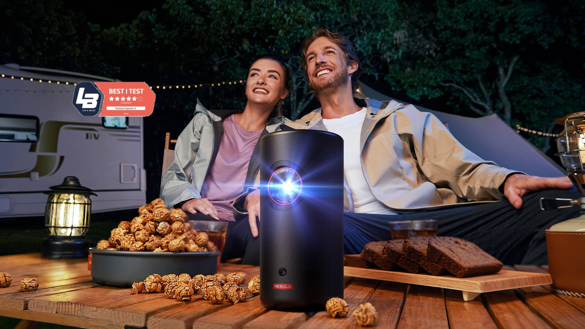 Best i test!🎬 lei nebula capsule 3 – bærbar full hd-projektor med innebygd lyd!