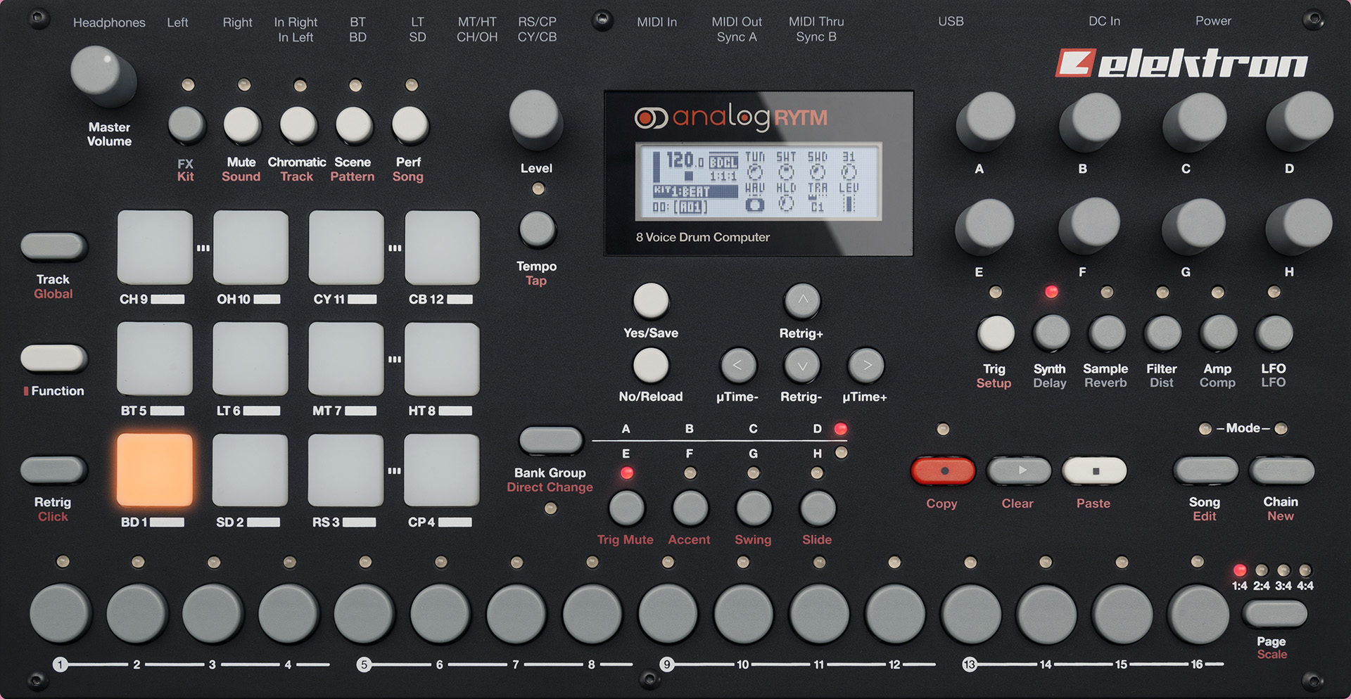 Elektron analog rytm mk1 analog drum machine synthesizer groovebox